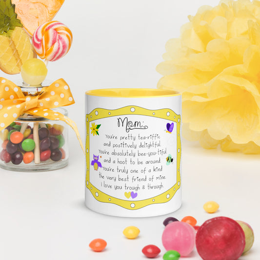 Mom's Tea-riffic Poem Mug with Color Inside