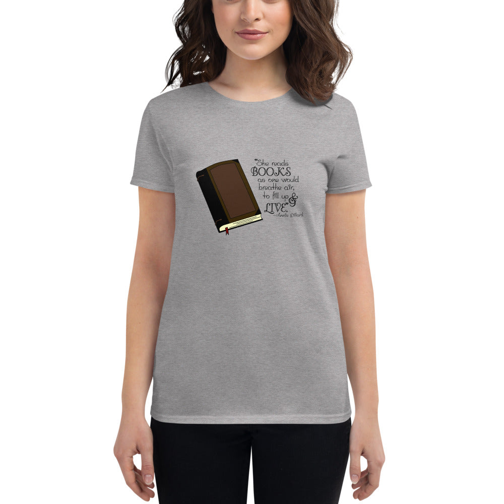 She Reads Books Quote Women's short sleeve t-shirt