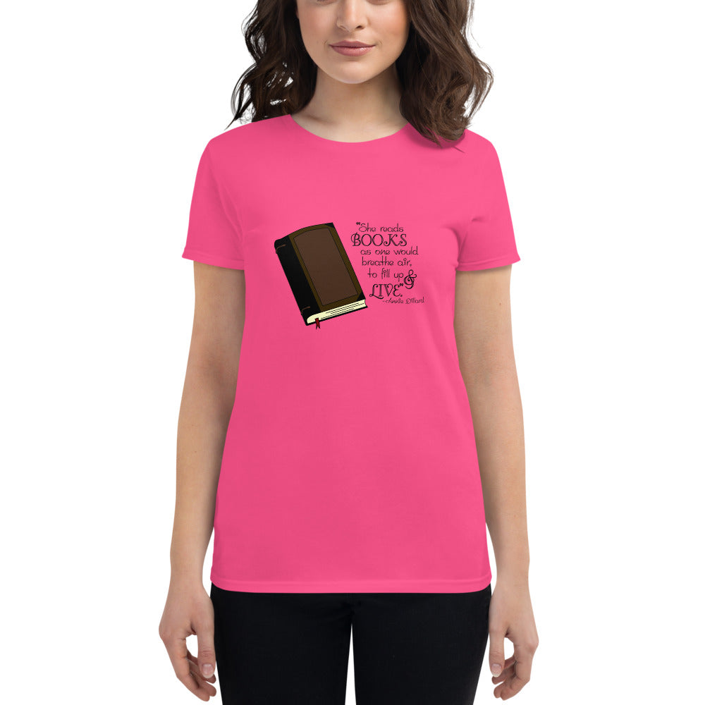 She Reads Books Quote Women's short sleeve t-shirt