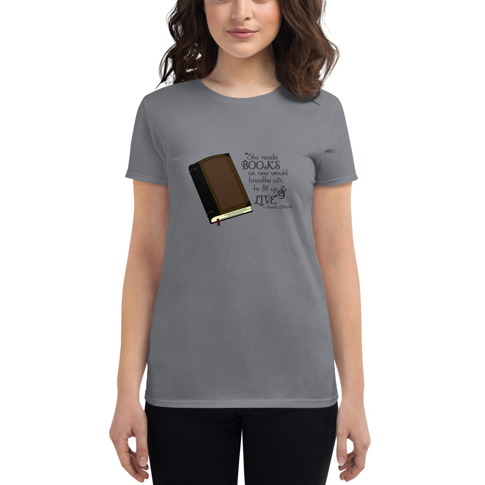 She Reads Books Quote Women's short sleeve t-shirt