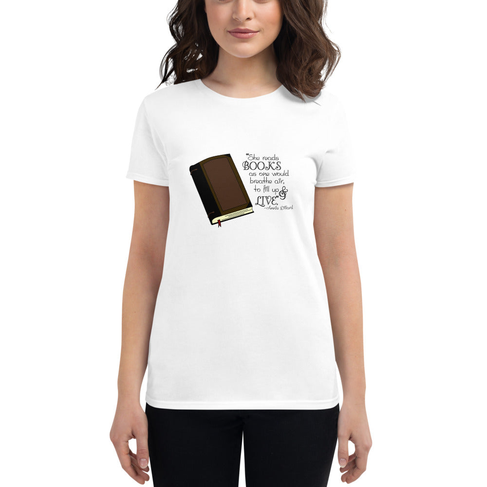 She Reads Books Quote Women's short sleeve t-shirt