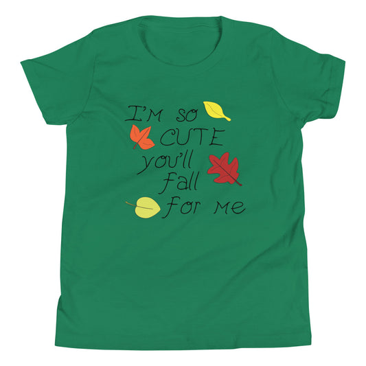 So Cute You'll Fall Youth Short Sleeve T-Shirt